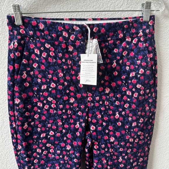 NEW J.Crew Kickout Floral Stretch Corduroy Pants Size 8 - Picture 7 of 8